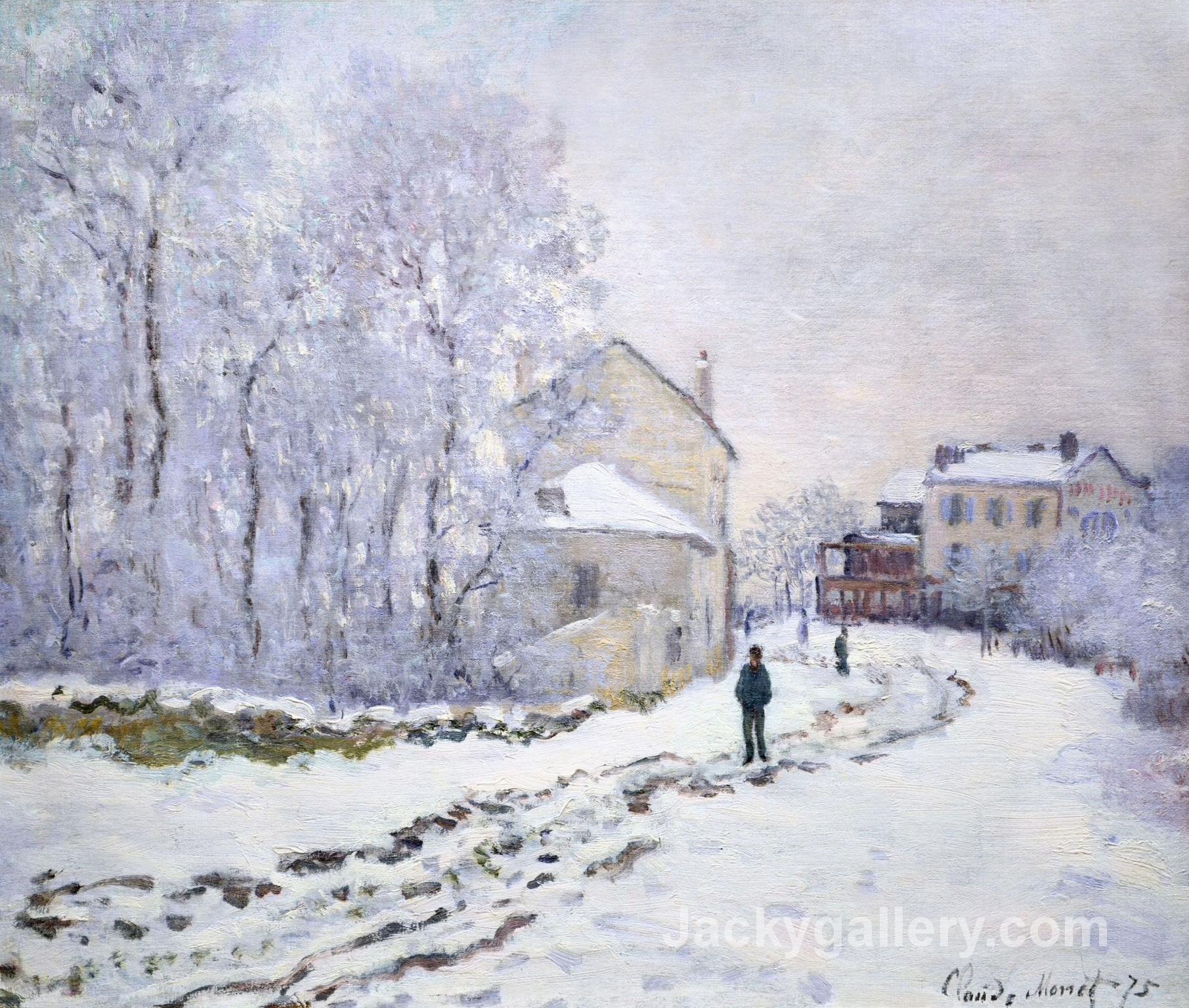 Snow at Argenteuil by Claude Monet paintings reproduction